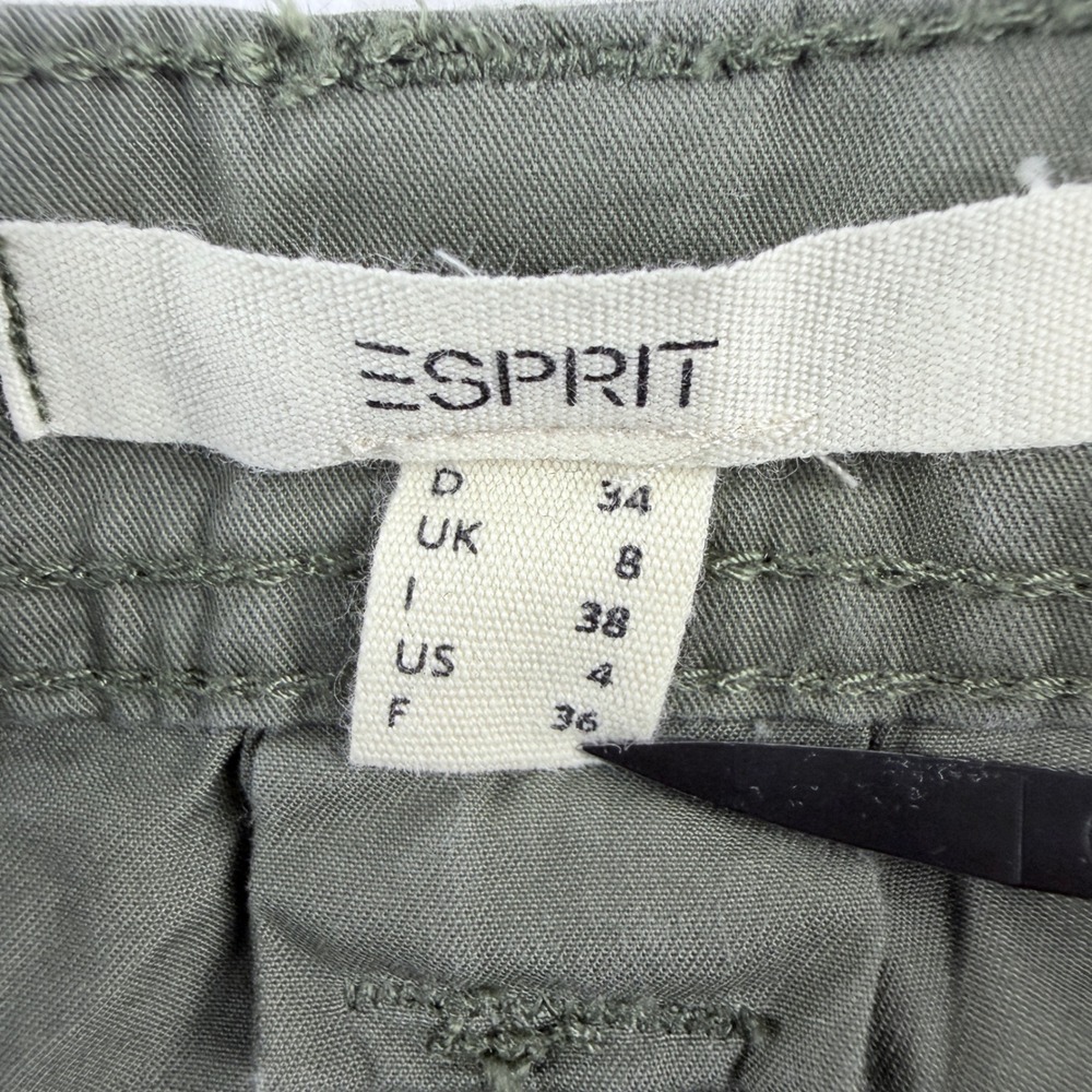 Esprit Mini Skirt Olive Green Utility Cargo Cotton Size 4 - Picture 3 of 7